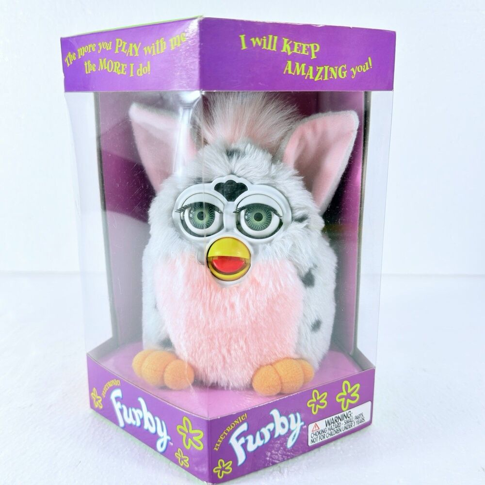 Vintage Tiger Electronics Furby Leopard Pink & Grey 1998 Sealed in Box NEW